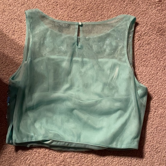 As u wish teal semi formal two piece - Picture 8 of 13